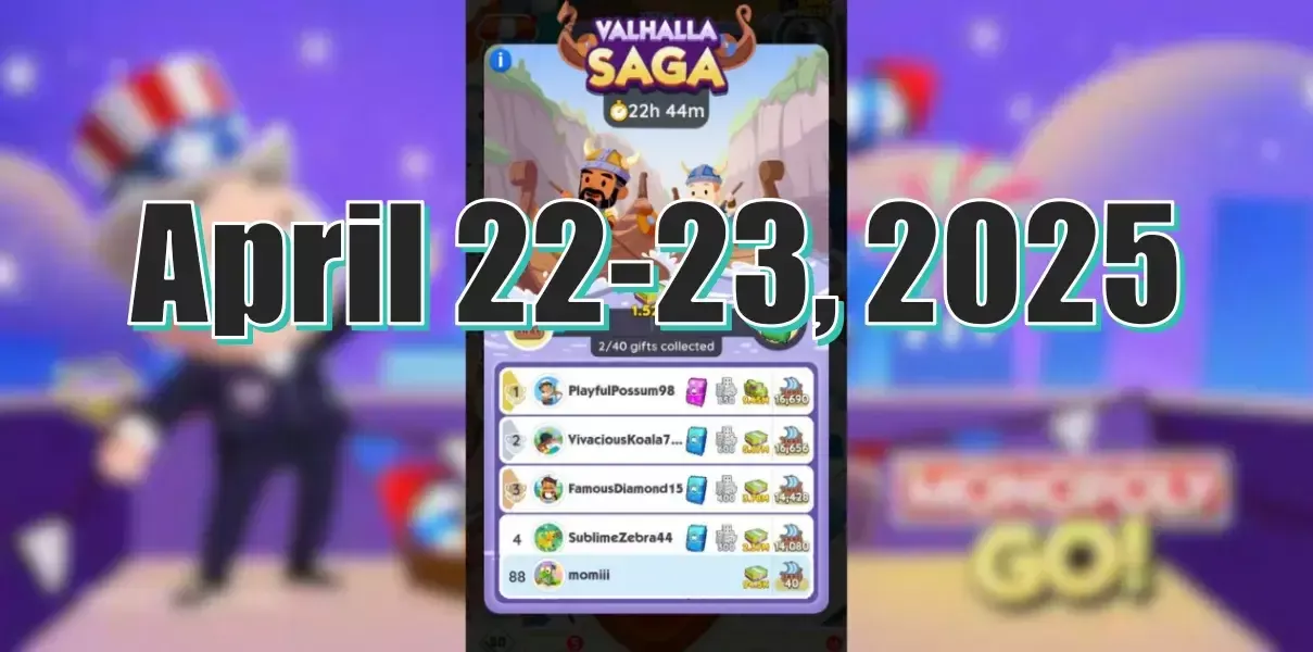 Monopoly Go Valhalla Saga April 22-23, 2025: Are The Rewards Good?