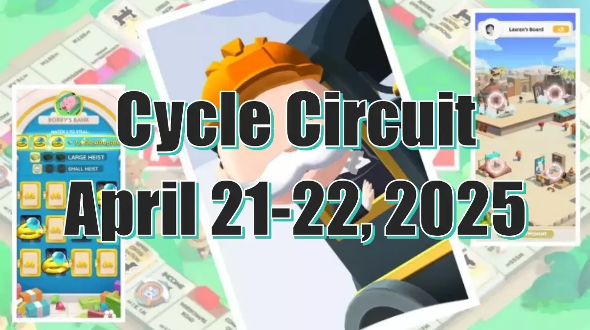 Monopoly Go Cycle Circuit April 21-22, 2025: How Many Peg-E Tokens Rewards?