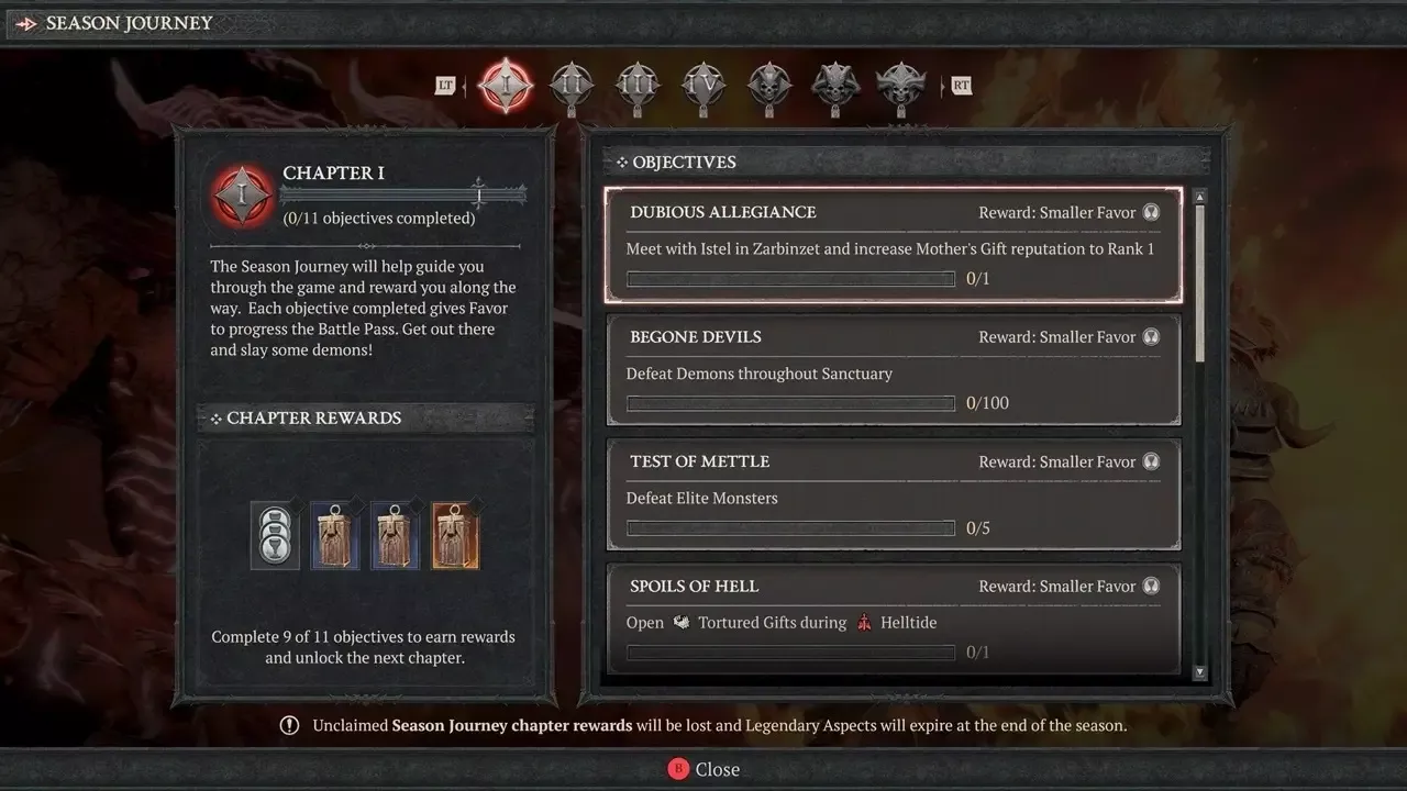 Diablo 4 Seasonal Activities