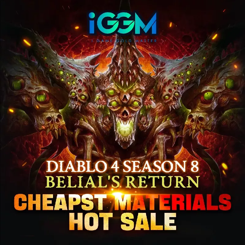 Cheapest Diablo 4 Materials Hot Sale At iGMeet.com During Season 8 Belial's Return