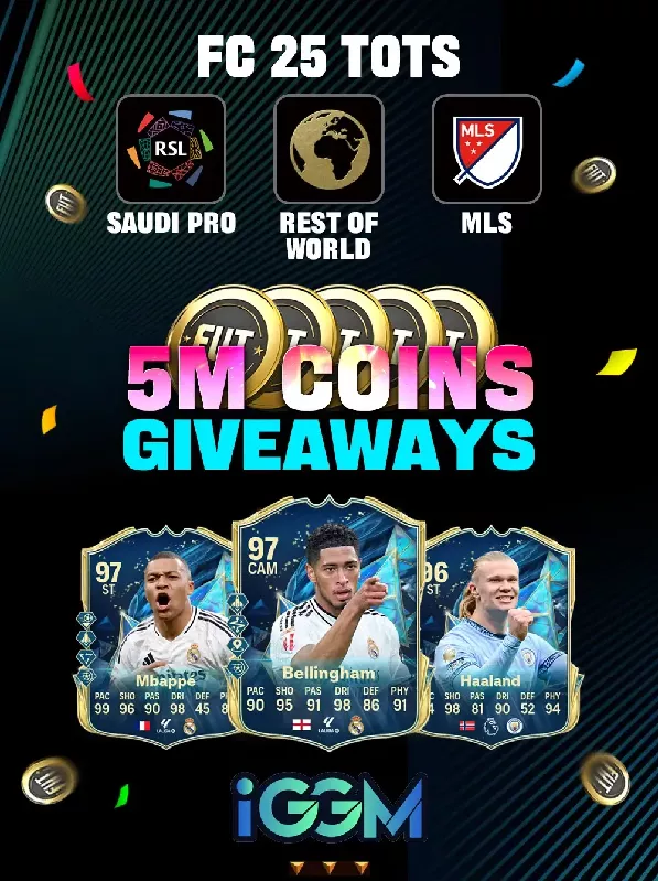 5M Coins Free Giveaways At iGMeet Discord During FC 25 TOTS SAUDI PRO, MLS & REST OF WORLD LEAGUES