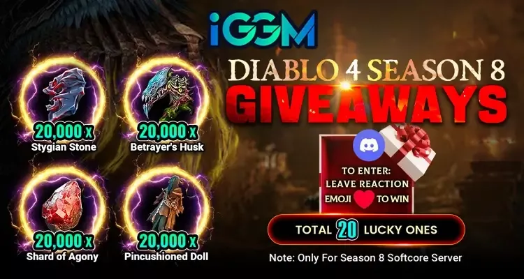 Diablo 4 Season 8 Items Free Giveaways At iGMeet Discord