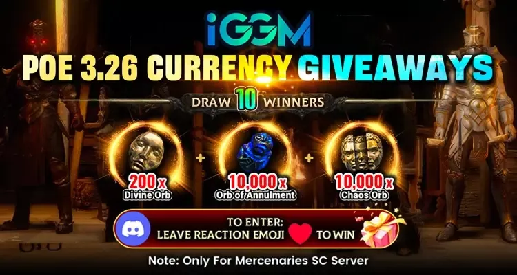 POE 3.26 Mercenaries of Trarthus Currency Giveaways At iGMeet Discord