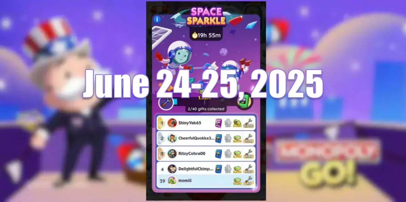 Monopoly Go June 24-25, 2025 Space Sparkle: Do You Need To Roll Your Dice For The Event?
