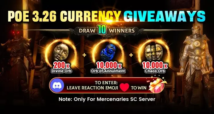 POE 3.26 Currency Free Giveaways At iGMeet Discord During Mercenaries Of Trarthus League