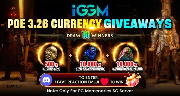 POE 3.26 Currency Free Giveaways At iGMeet Discord During Mercenaries Of Trarthus League