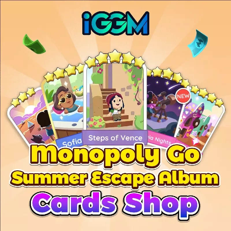 Monopoly Go Summer Escape Album Cards Shop - iGMeet