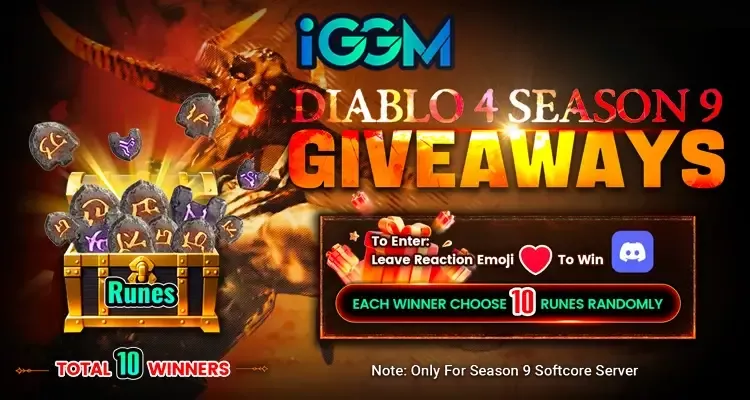 Diablo 4 Season 9 Runes Free Giveaways At iGMeet Discord
