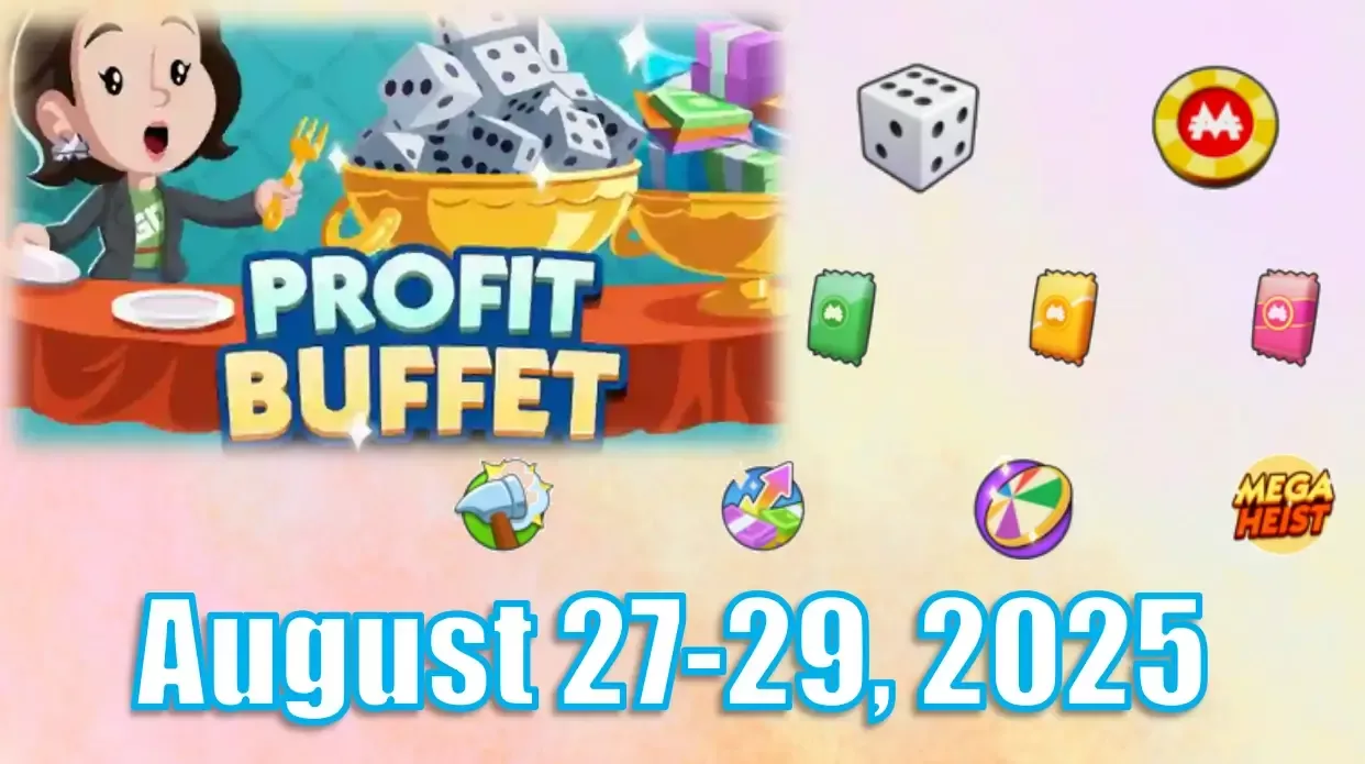 Monopoly Go August 27-29 Profit Buffet Schedule And Available Milestone Rewards Monopoly Go August 27-29 Profit Buffet Schedule And Available Milestone Rewards