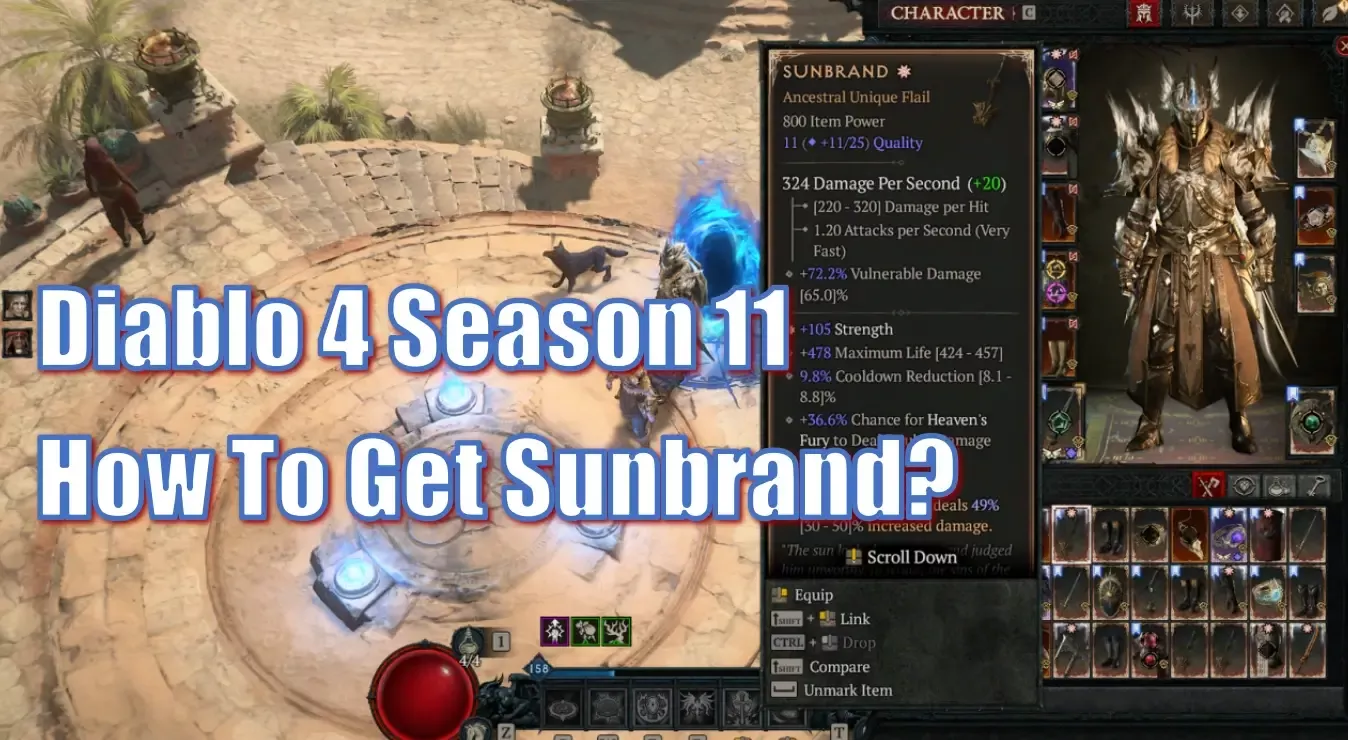 Diablo 4 Season 11 Sunbrand Guide | How To Get This Paladin Unique Flail? Diablo 4 Season 11 Sunbrand Guide | How To Get This Paladin Unique Flail?