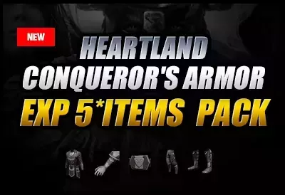 [NA]Lv.1 Heartland Conqueror's Armor EXP 5*items  Pack