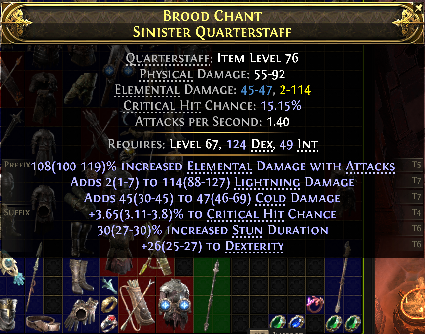 Brood Chant Sinister Quarterstaff#206296