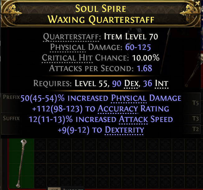 Soul Spire Waxing Quarterstaff#515873