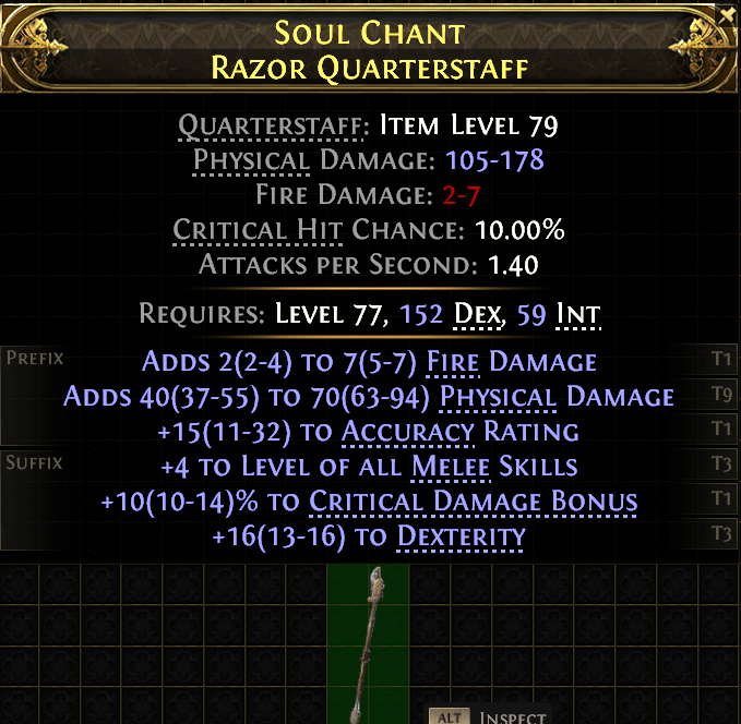 Soul Chant Razor Quarterstaff#505949