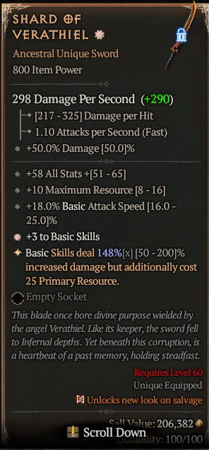 SHARD OF VERATHIELE#541475