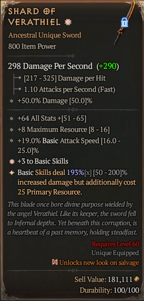 SHARD OF VERATHIEL E#968257