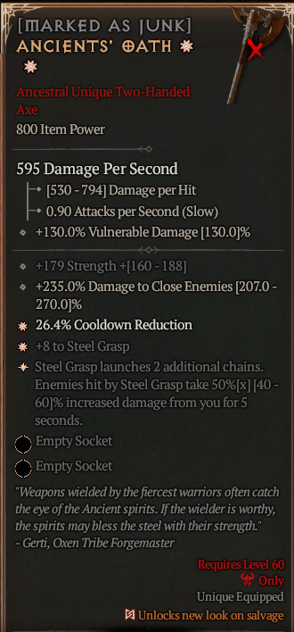 [MARKEDASIUNK] ANCIENTS' OATH#226885
