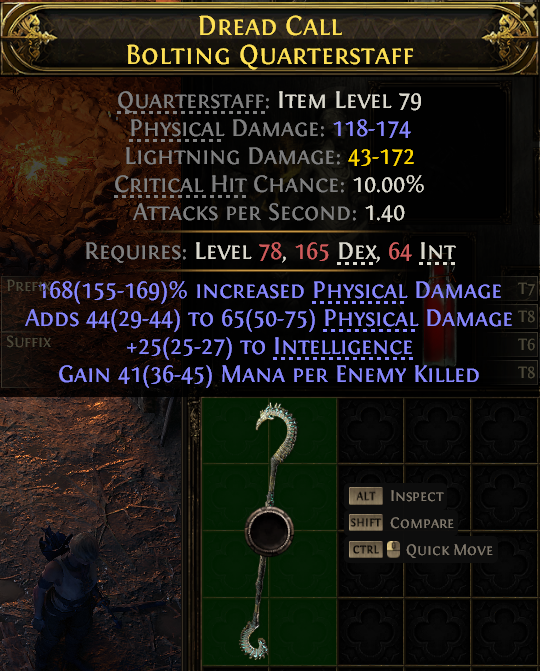 Dread Call Bolting Quarterstaff#183637
