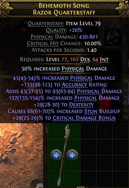 Behemoth Song Razor Quarterstaff#253701