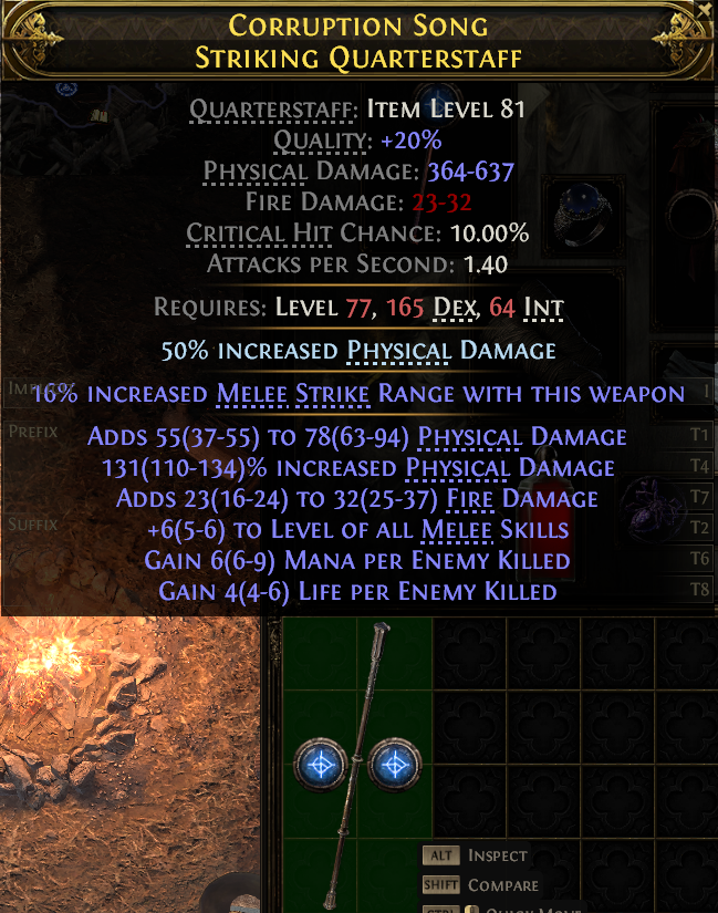 Corruption Song Striking Quarterstaff#797440