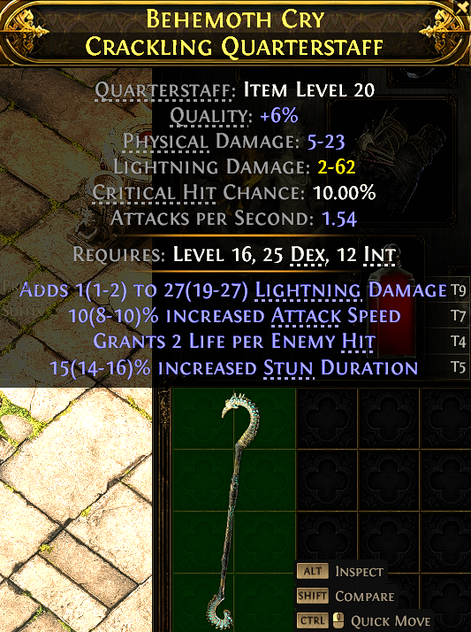 Behemoth Cry Crackling Quarterstaff#52465