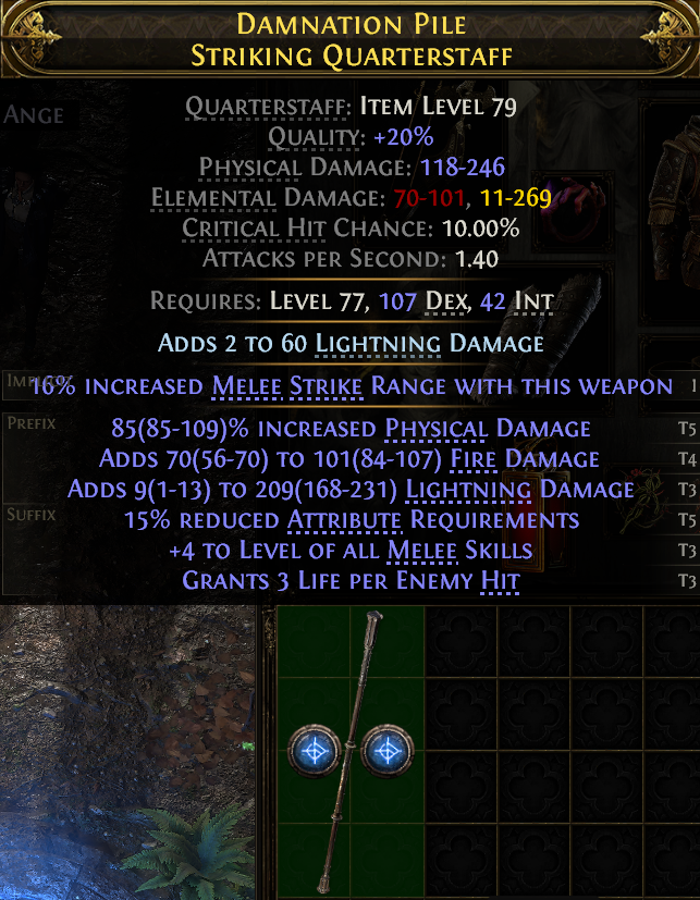 Damnation Pile Striking Quarterstaff#151193
