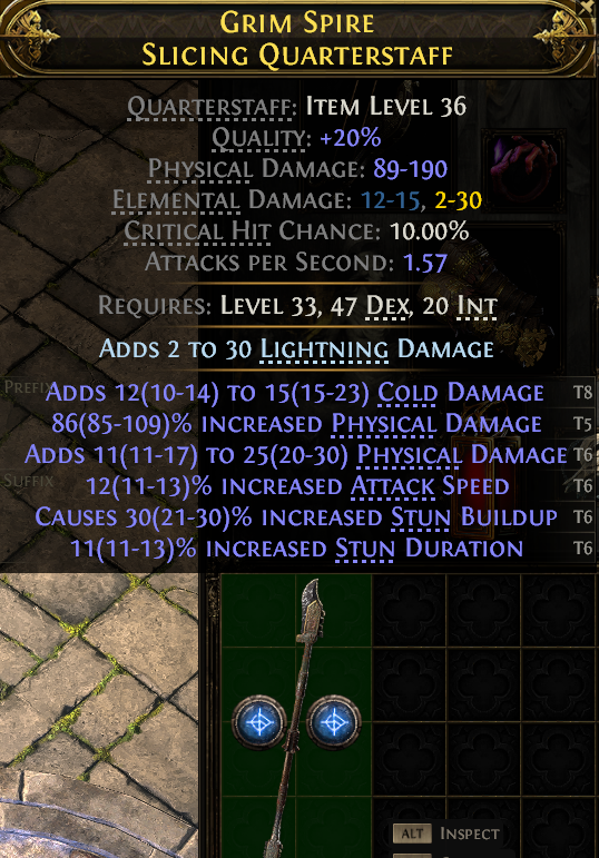Grim Spire Slicing Quarterstaff#217275