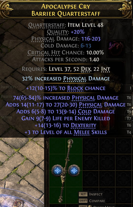 Apocalypse Cry Barrier Quarterstaff#851299