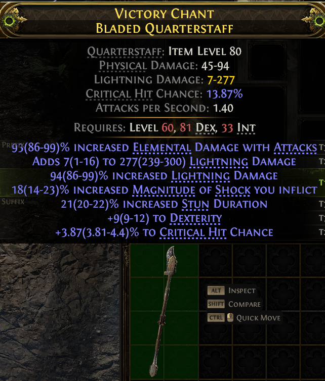 Victory Chant Bladed Quarterstaff#208939