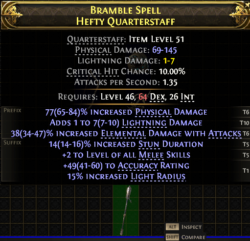 Bramble Spell Hefty Quarterstaff#452142