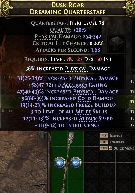 Dusk Roar Dreaming Quarterstaff#374521