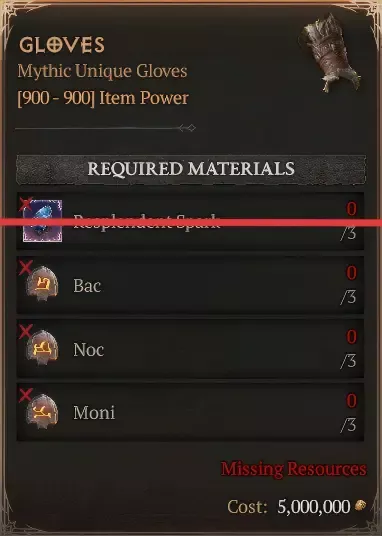 Gloves [3 Bac+3 Noc+3 Moni--No Spark]