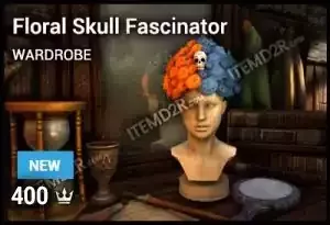 Floral Skull Fascinator